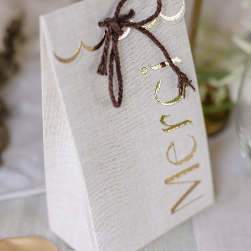 sachets merci papier lin