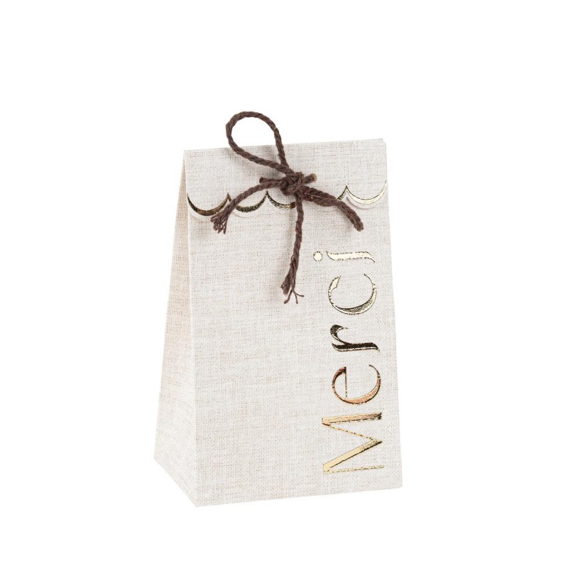 sachets merci papier lin