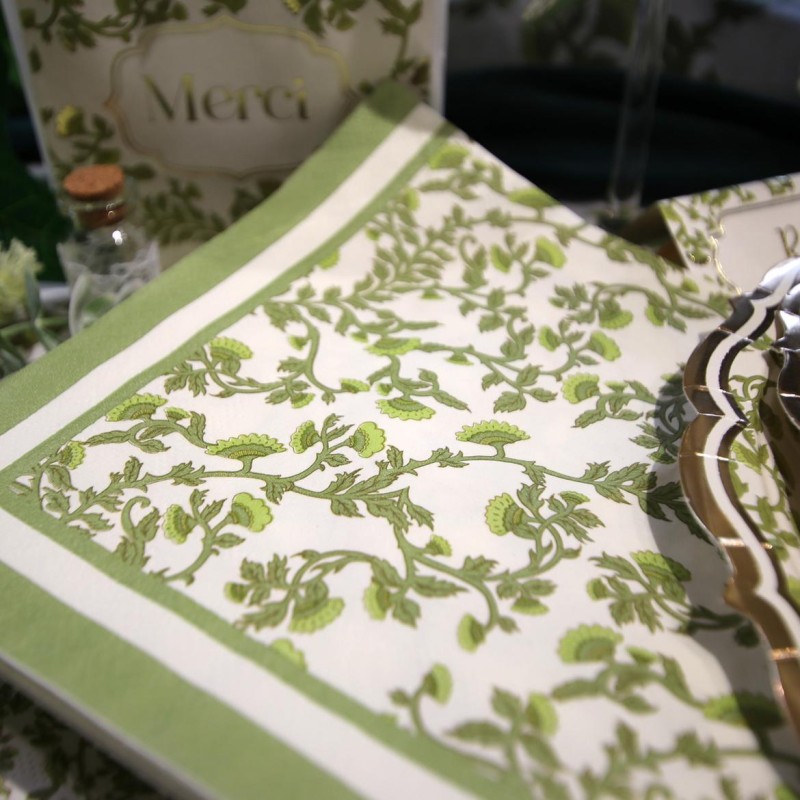 serviettes botanica verde papi