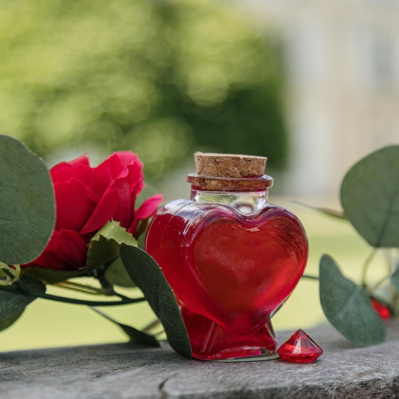 contenant coeur verre liège