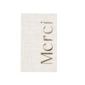 Sachets merci papier lin or 7 5x12