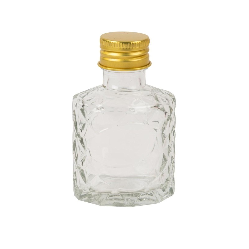 Mignonnette alex verre transparent bouchon metal