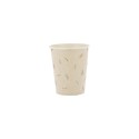 Gobelets feuillage effet lin or