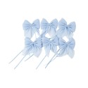 Noeuds mousseline scintillante bleu orage