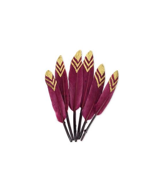 6 Plumes Ethnique Marsala