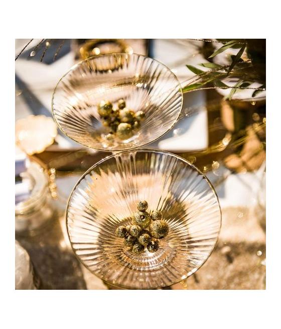 24 Perles en Bois Paillettes