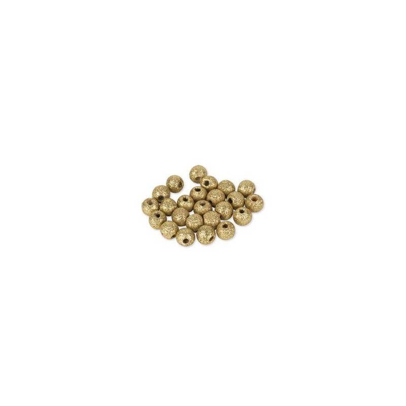 24 Perles en Bois Paillettes