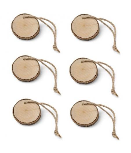 6 Rondins Bois avec Ficelle