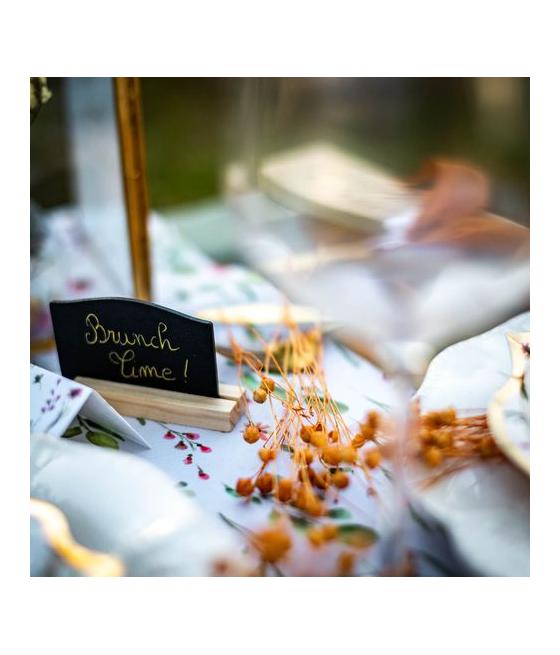 4 Ardoises sur Socle Bois et Noir