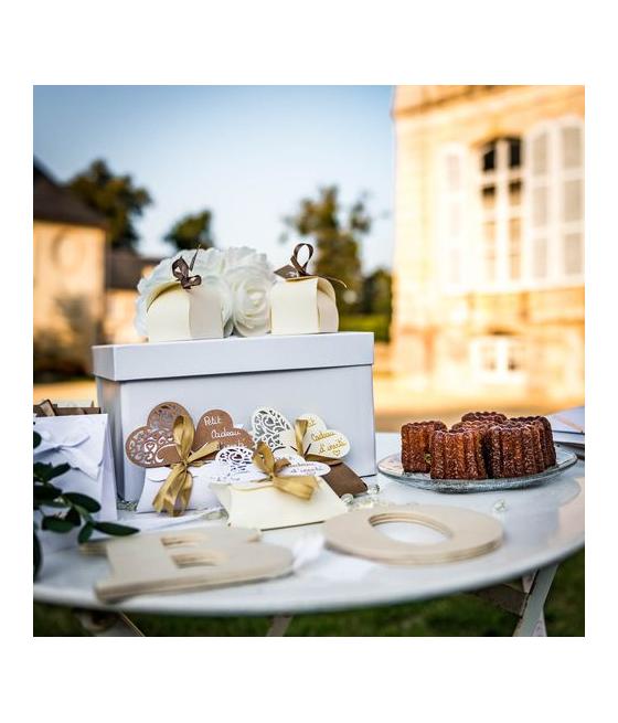 10 Contenants Kraft + Ruban Satin