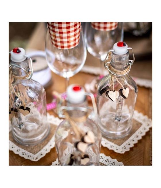 16 Coeurs Bois et Ficelle