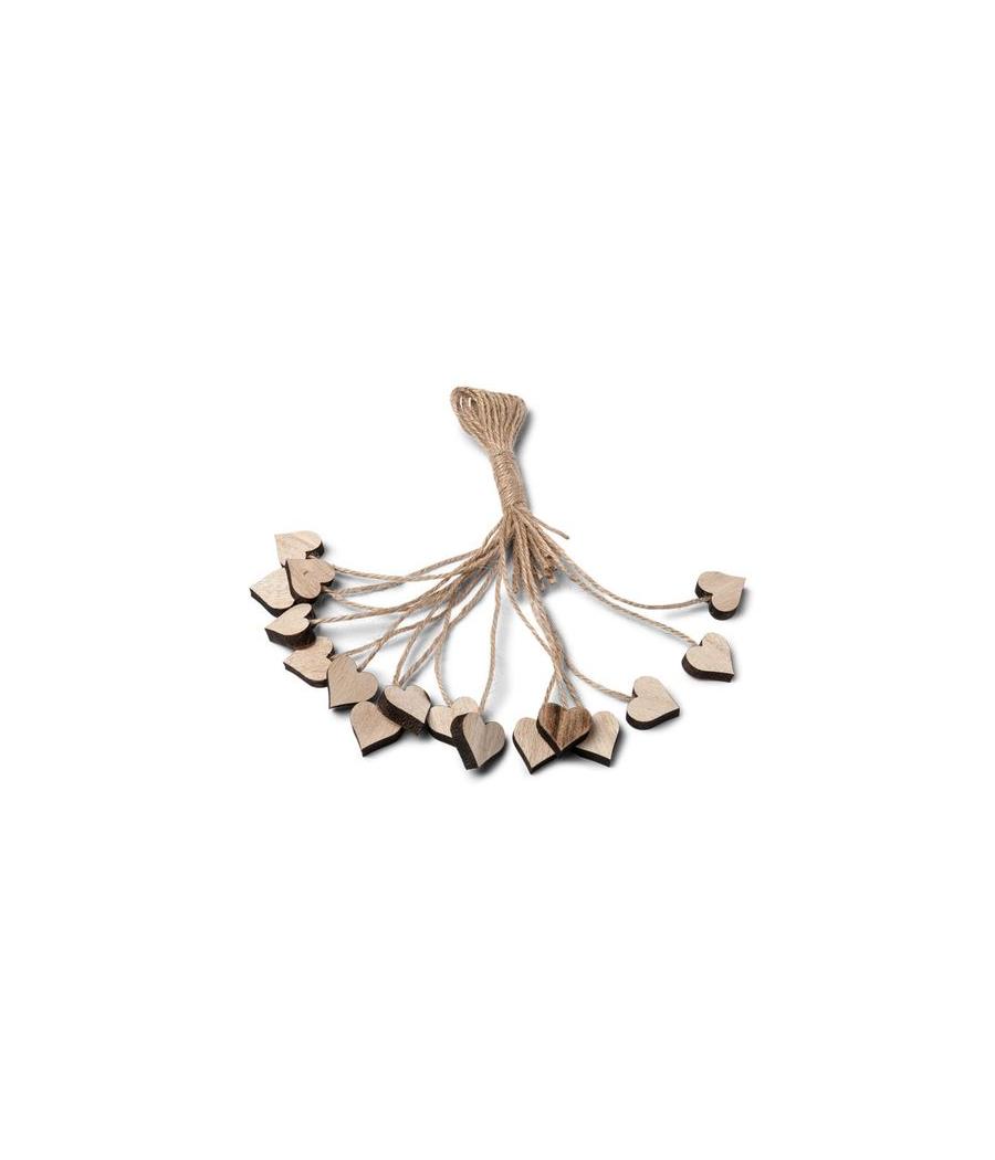 16 Coeurs Bois et Ficelle