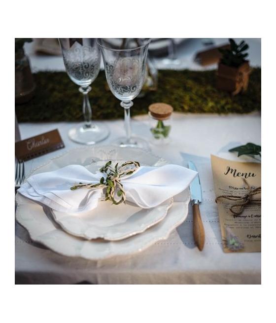 Ruban Tressé Liane Végétale Ivoire