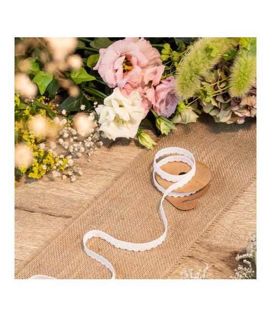 Ruban Adhésif Dentelle Blanche